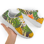 Vintage Zebra Pineapple Pattern Print Sport Shoes GearFrost