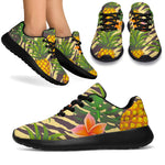 Vintage Zebra Pineapple Pattern Print Sport Shoes GearFrost