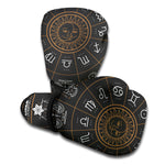 Vintage Zodiac Circle Print Boxing Gloves