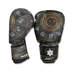 Vintage Zodiac Circle Print Boxing Gloves