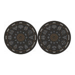 Vintage Zodiac Circle Print Car Coasters