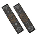 Vintage Zodiac Circle Print Car Seat Belt Covers