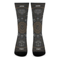 Vintage Zodiac Circle Print Crew Socks