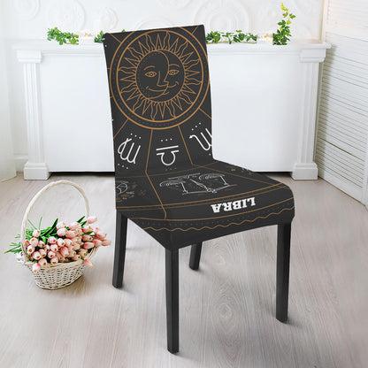 Vintage Zodiac Circle Print Dining Chair Slipcover