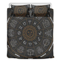 Vintage Zodiac Circle Print Duvet Cover Bedding Set