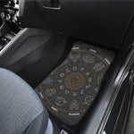 Vintage Zodiac Circle Print Front and Back Car Floor Mats