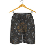 Vintage Zodiac Circle Print Men's Shorts