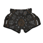 Vintage Zodiac Circle Print Muay Thai Boxing Shorts