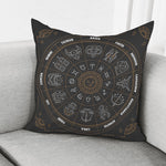 Vintage Zodiac Circle Print Pillow Cover