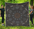 Vintage Zodiac Circle Print Quilt