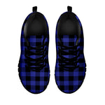 Violet And Black Buffalo Check Print Black Sneakers