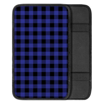 Violet And Black Buffalo Check Print Car Center Console Cover