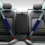 Violet And Black Buffalo Check Print Car Seat Belt Covers