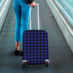Violet And Black Buffalo Check Print Luggage Cover