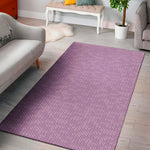 Violet Knitted Pattern Print Area Rug