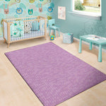 Violet Knitted Pattern Print Area Rug