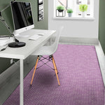Violet Knitted Pattern Print Area Rug