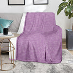 Violet Knitted Pattern Print Blanket