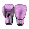 Violet Knitted Pattern Print Boxing Gloves