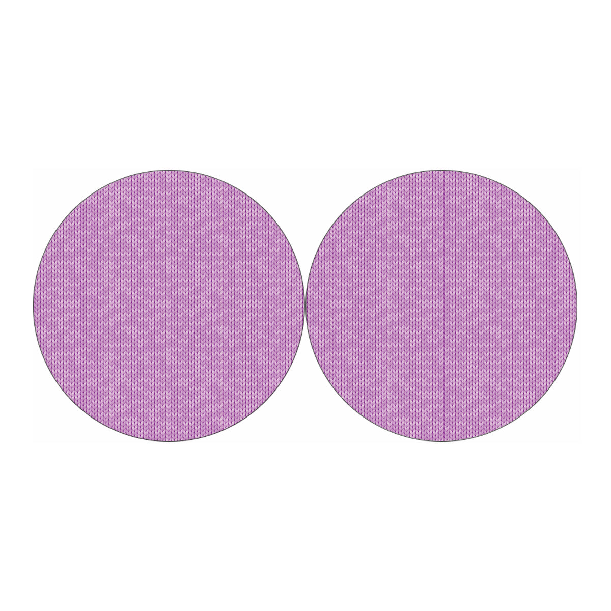 Violet Knitted Pattern Print Car Coasters