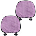 Violet Knitted Pattern Print Car Headrest Covers