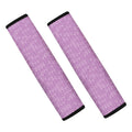 Violet Knitted Pattern Print Car Seat Belt Covers