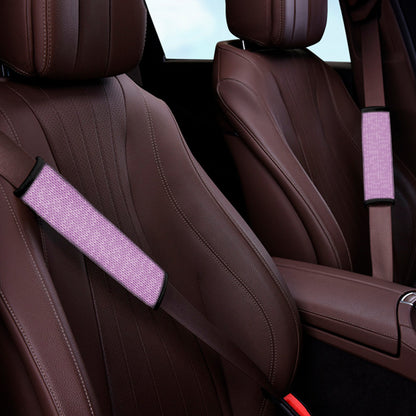 Violet Knitted Pattern Print Car Seat Belt Covers