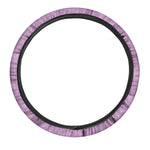 Violet Knitted Pattern Print Car Steering Wheel Cover