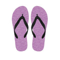 Violet Knitted Pattern Print Flip Flops