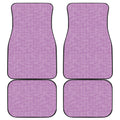 Violet Knitted Pattern Print Front and Back Car Floor Mats