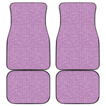 Violet Knitted Pattern Print Front and Back Car Floor Mats