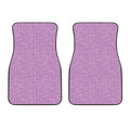 Violet Knitted Pattern Print Front Car Floor Mats
