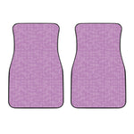 Violet Knitted Pattern Print Front Car Floor Mats