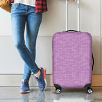 Violet Knitted Pattern Print Luggage Cover