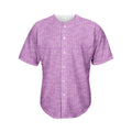 Violet Knitted Pattern Print Men's Baseball Jersey