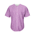 Violet Knitted Pattern Print Men's Baseball Jersey