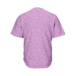 Violet Knitted Pattern Print Men's Baseball Jersey