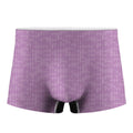 Violet Knitted Pattern Print Men's Boxer Briefs