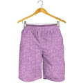 Violet Knitted Pattern Print Men's Shorts