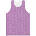Violet Knitted Pattern Print Men's Tank Top