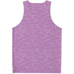 Violet Knitted Pattern Print Men's Tank Top