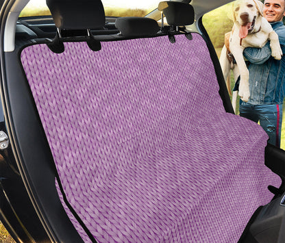 Violet Knitted Pattern Print Pet Car Back Seat Cover