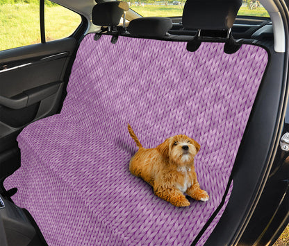 Violet Knitted Pattern Print Pet Car Back Seat Cover