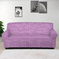 Violet Knitted Pattern Print Sofa Cover