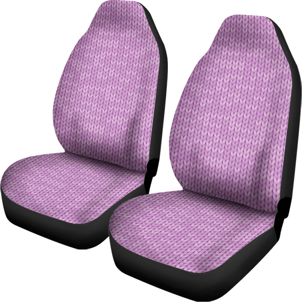 Violet Knitted Pattern Print Universal Fit Car Seat Covers