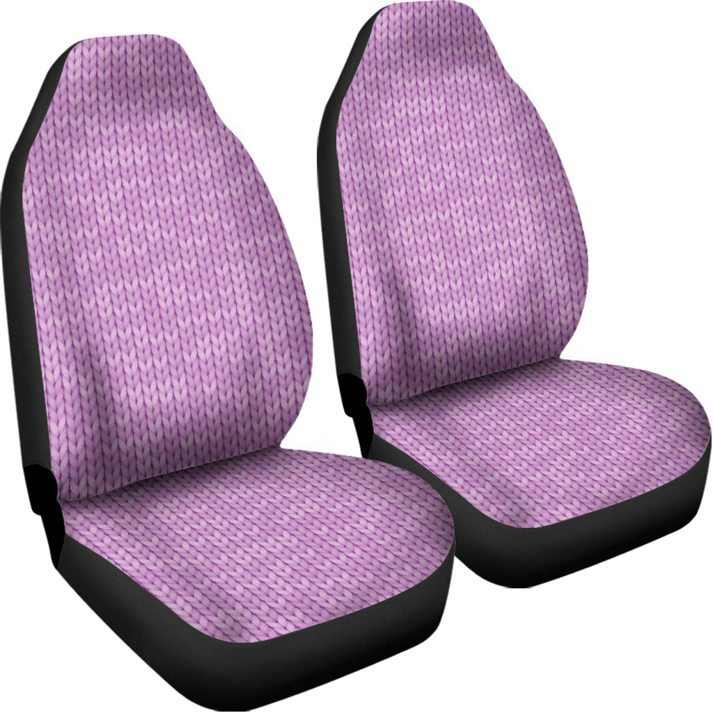 Violet Knitted Pattern Print Universal Fit Car Seat Covers