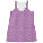 Violet Knitted Pattern Print Women's Racerback Tank Top