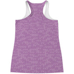 Violet Knitted Pattern Print Women's Racerback Tank Top