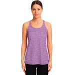 Violet Knitted Pattern Print Women's Racerback Tank Top