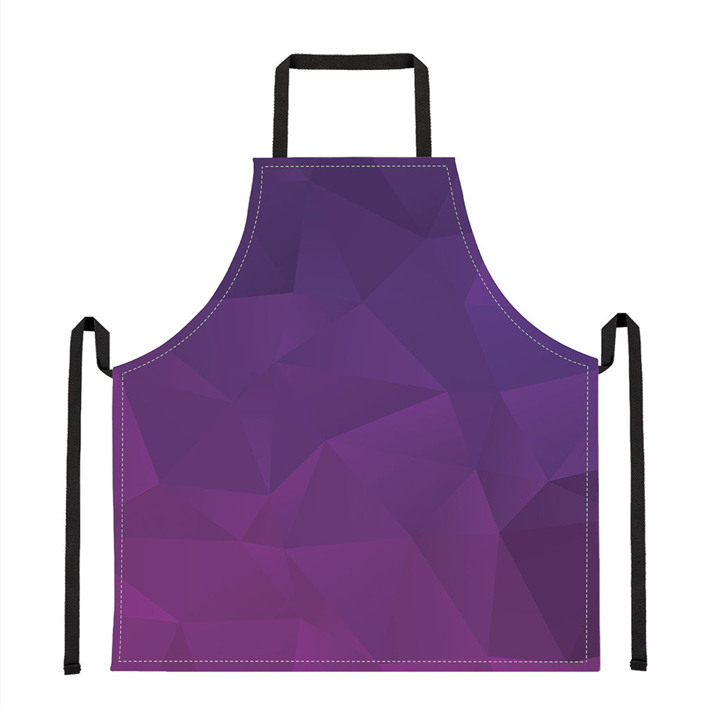 Violet Polygonal Geometric Print Apron